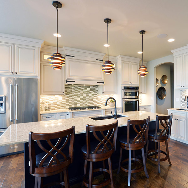luxury kitchen with tables and chair